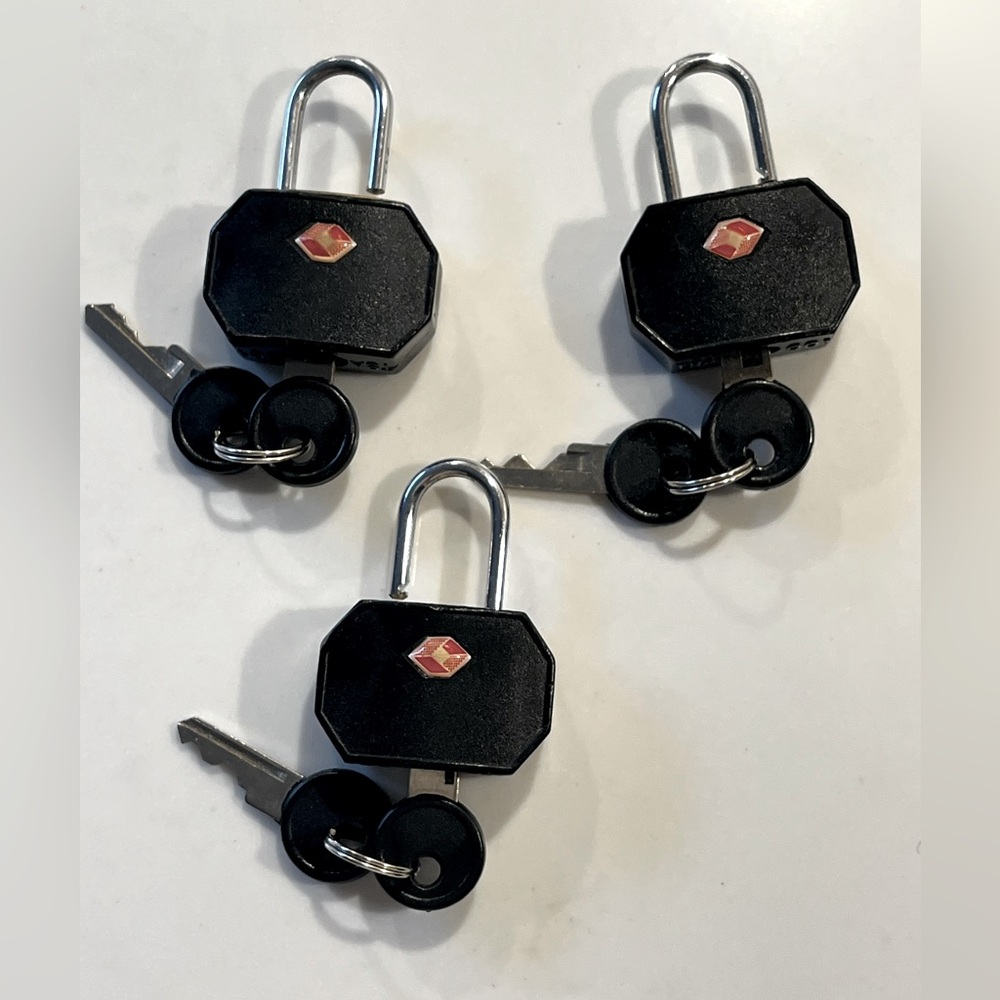 TSA luggage locks with keys